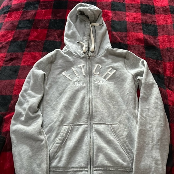 Abercrombie grey zippered hooded sweatshirt - Picture 1 of 1